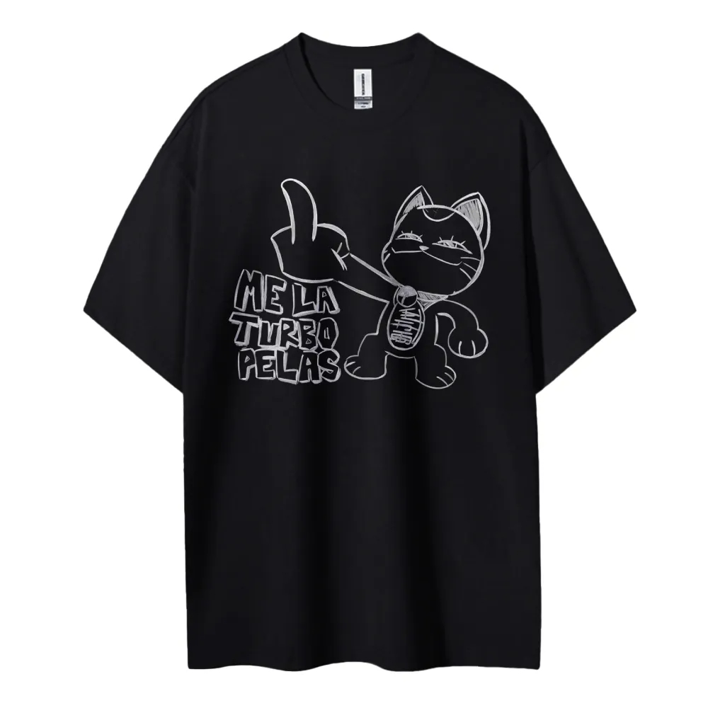 Anime Merchandise Store Japan - Dandadan T-Shirt Anime Cat Middle Finger