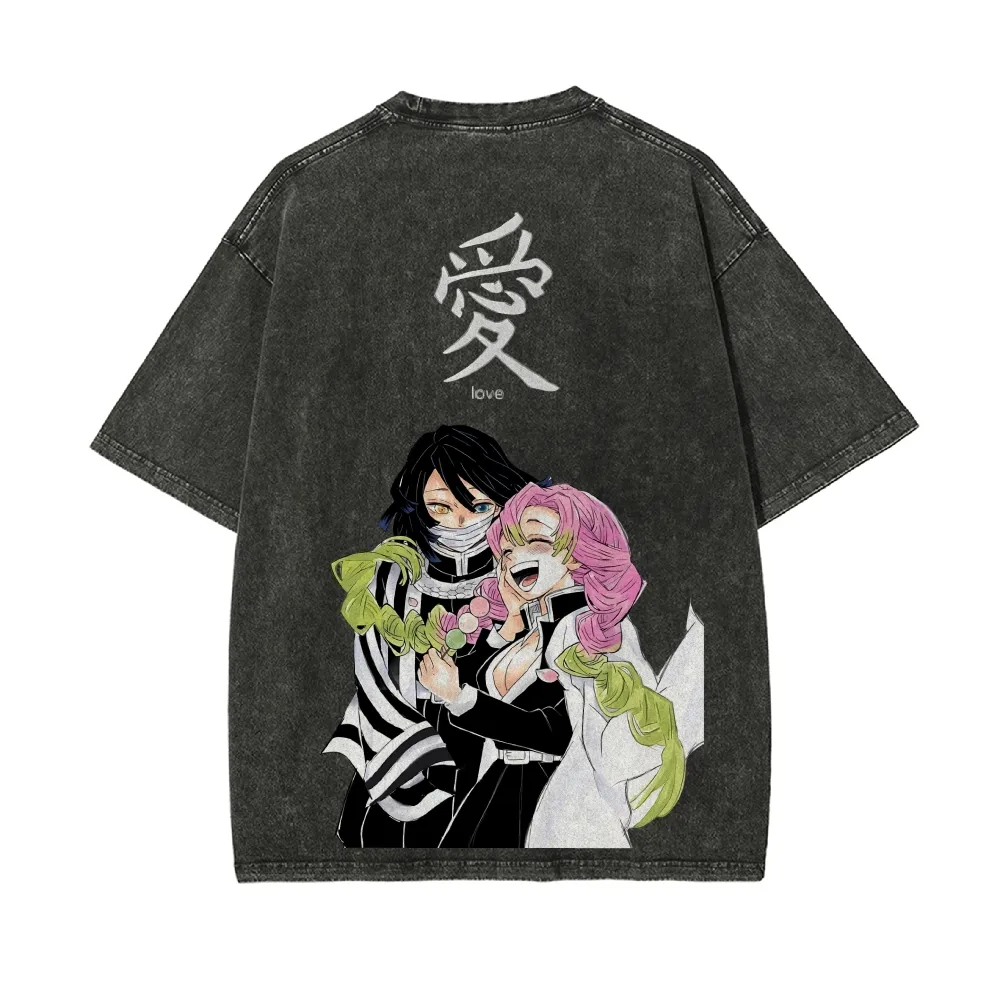 Kimetsu No Yaiba Washed T-Shir - Anime Merchandise Store Japan 评论和价格