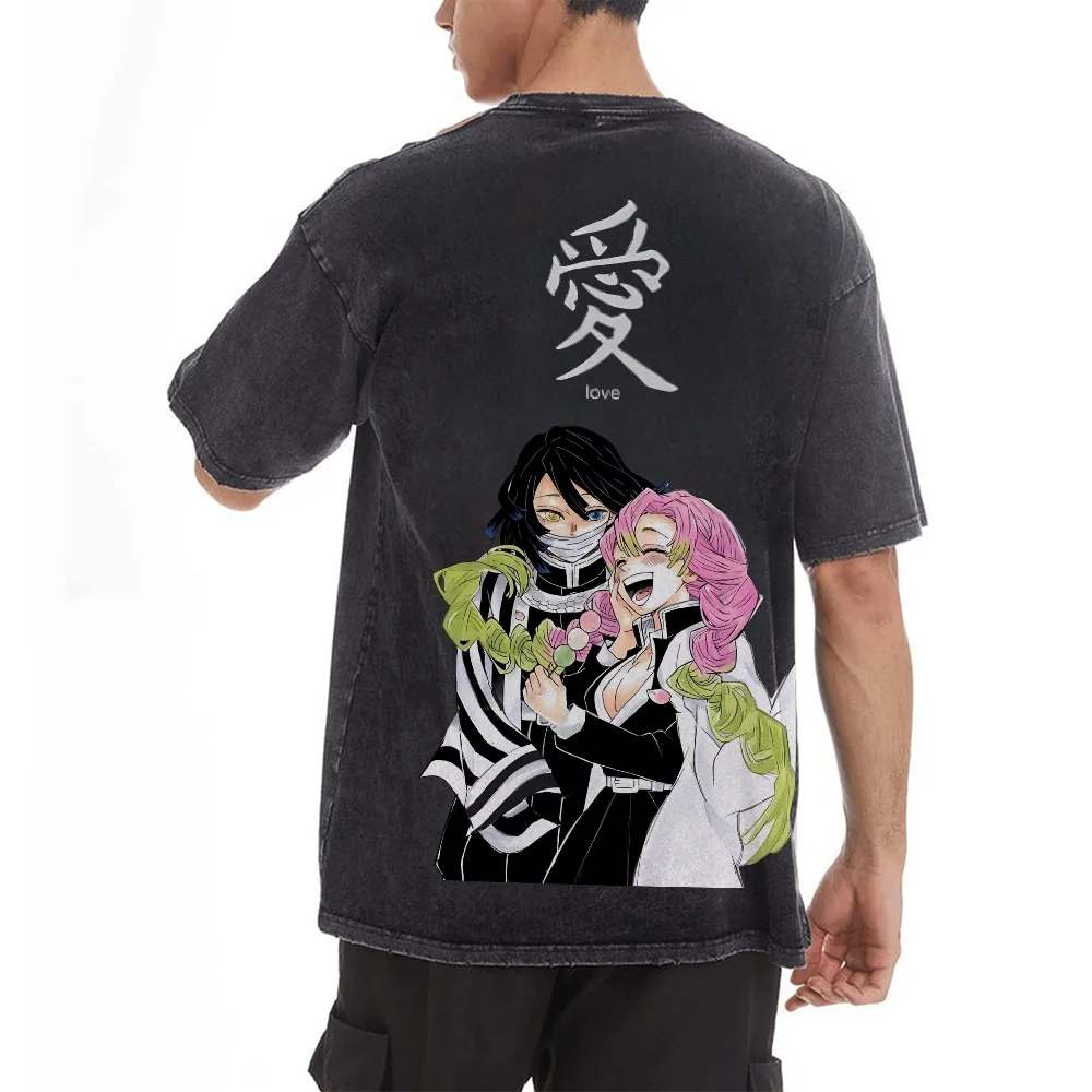 Kimetsu No Yaiba Washed T-Shir - Anime Merchandise Store Japan 评论和价格
