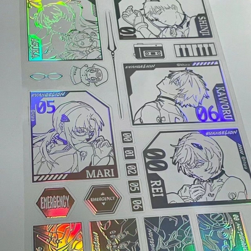 EVA Laser Sticker Shinji Rei A - Evangelion Anime Merchandise 评论和价格