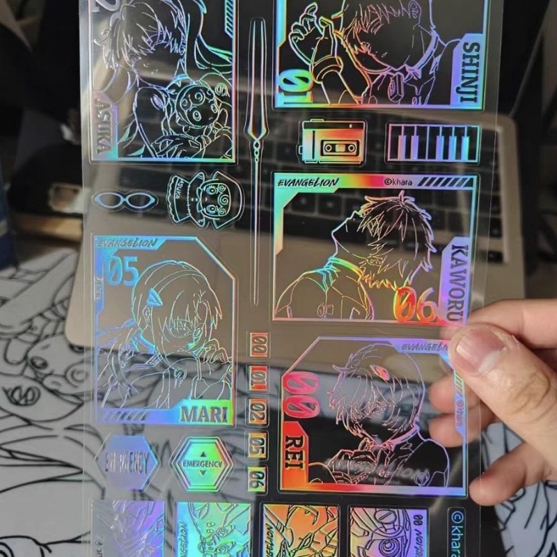 EVA Laser Sticker Shinji Rei A - Evangelion Anime Merchandise 评论和价格